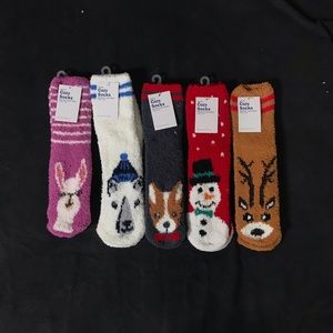 Old Navy Bundle of Holiday Fuzzy Socks